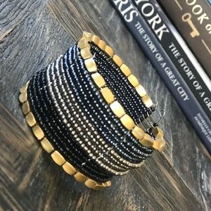 Beaded cuff bracelet